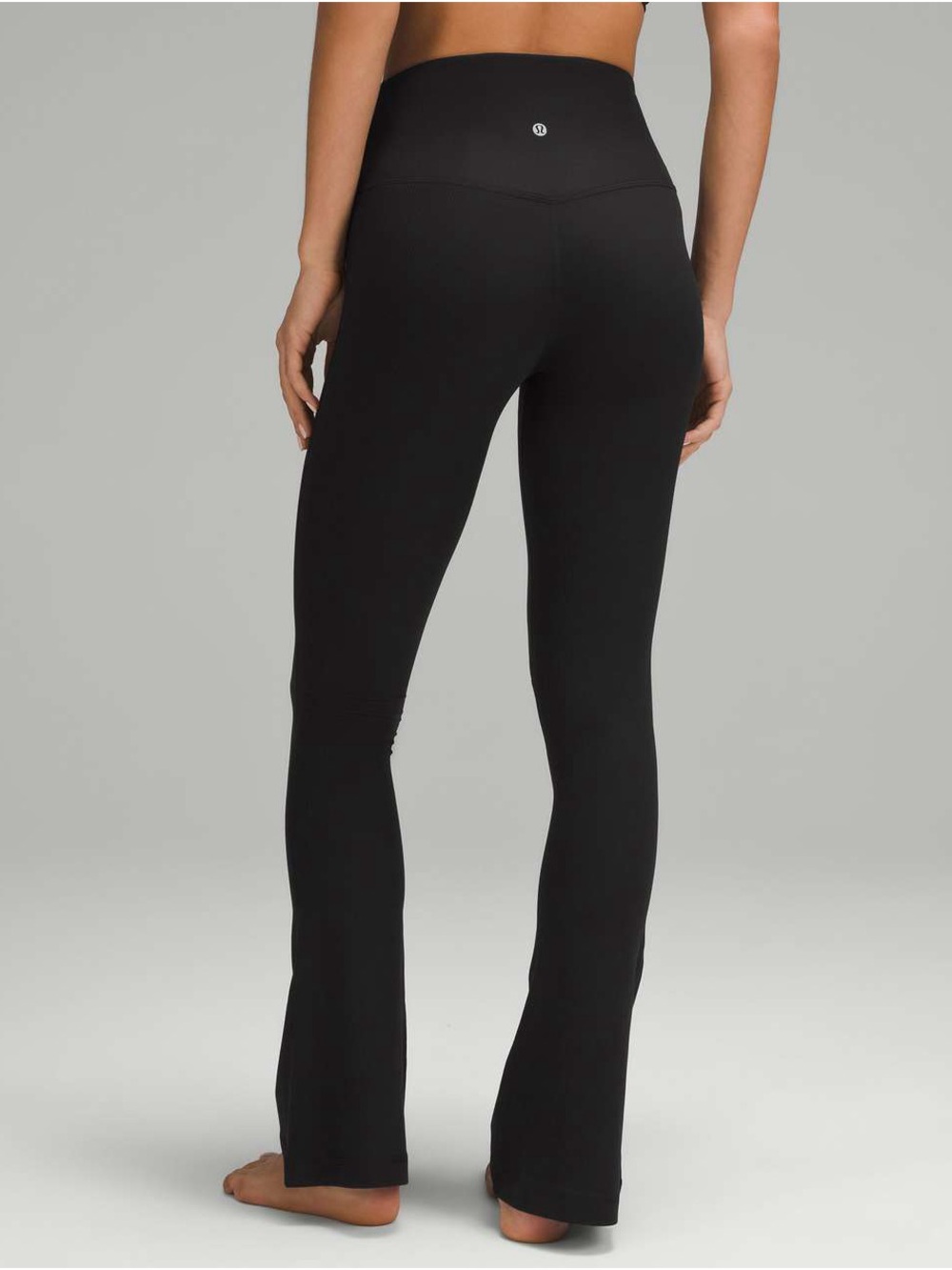 Lululemon Align High Rise Mini Flared Pants Ribbed Black 6 Regular